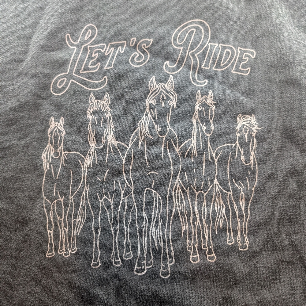 Let's Ride Grey Oversized Sweatshirt - Picture 2 of 4